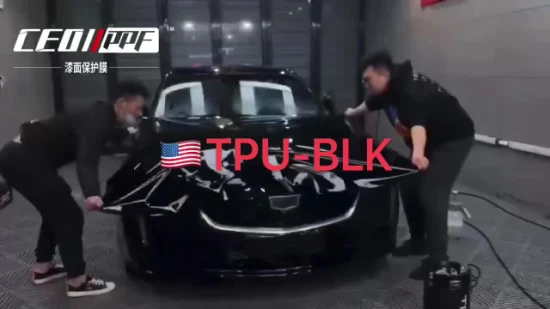 Adesivo per rivestimento auto nero ultra lucido, pellicola TPH trasparente in TPU, PPF per pellicola protettiva per vernice carrozzeria